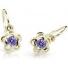 Cutie Jewellery Zlaté detské náušnice C2204-10-X-1 fialová
