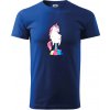 Jednorožec prdí - Klasické pánske tričko vyššej gramáže - 2XL ( Kráľovská modrá )
