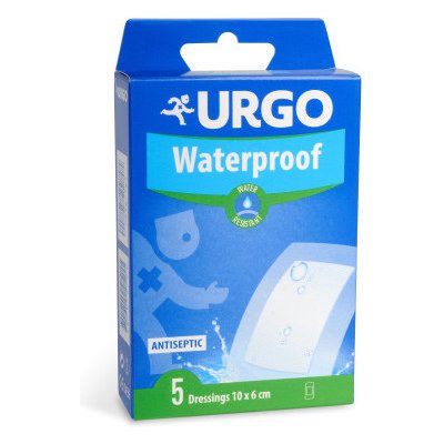 URGO Waterproof vodeodolná náplasť priehľadná, 10x6 cm, 1x5 ks