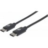 Manhattan 354882 vysokorýchlostný USB-C, samec typu C na samec typu C, 3m, černý
