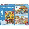 SCHMIDT Puzzle Policie, hasiči, záchranáři 3x24 dílků