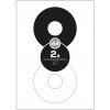 Altryal Etikety Top Stick A4/100 ks, priemer 117 mm - 2 CD/DVD etikety, biele