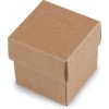 Krabička na šperky 4x4 cm - 2 ks hnedá prírodná