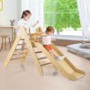Costway Montessori Piklerovej trojuholník so šmykľavkou prírodné