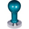 Buna café tamper, kov, modrý, 58.35 mm, nerez mat, plochý