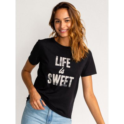 Billabong LIFE IS SWEET dámske tričko s krátkym rukávom black