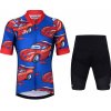 HOLOKOLO Cyklistický krátky dres a krátke nohavice - CARS - červená/čierna/modrá