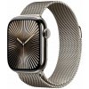 Apple Watch Series 10 46 mm Cellular prírodný titán s prírodným milánskym ťahom M/L MWYC3QC/A