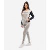 TUTA DONNA 102 G/COLLO CON TASCHE IN FELPA GRIGIO CHIARO/NERO Tg. XL