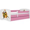 Kocot kids Detská postieľka Babydreams basketbalová ružová, variant 70x140, se šuplíky, bez matrace