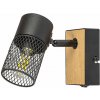 RABALUX 71151 Metta nástenné bodové svietidlo/spot s vypínačom 1xE14 drevo, čierna