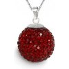 For You Prívesok Swarovski elements Discoball červený Siam 40