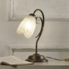ONLI Stolová lampa Odino, 1-plameňová, bronzová, kov, sklo - 4623/L
