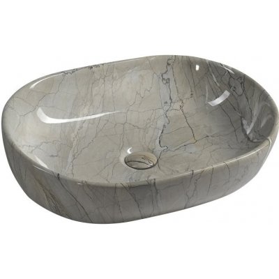 Sapho DALMA keramické umývadlo na dosku 59x42 cm, grigio MM413