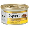 Gourmet Gold grilované a dusené kúsky mäsa s hovädzím a kuraťom 85 g