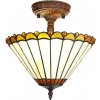 Clayre & Eef Stropné svietidlo lampa Tiffany Elegant - Ø 29*30 cm E14/max 2*25W - Clayre & Eef