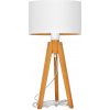 Helam Stolná lampa ALBA 1xE27/15W/230V biela/zlatá/dub HE1485 + záruka 3 roky zadarmo + záruka 3 roky zadarmo