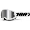 100% STRATA 2 okuliare biele strieborné plexi detské