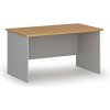 Kancelársky písací stôl PRIMO GRAY, 140x80 cm, sivá/buk