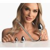 Master Series Anal Hook Trainer Anal Hook with 3 Plugs Silver