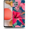 Picasee silikónový čierny obal pre Samsung Galaxy A42 A426B - Hibiscus
