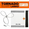 TORNADO CLASIC LANKO rotačná komínová kefa čistič komína set 12 m (Komínová kefa lanko na odstránenie dechtu, na čistenie komína)