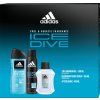 Adidas Ice Dive voda po holení 50 ml + sprchový gél 250 ml + deodorant sprej 150 ml darčeková sada