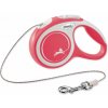 Vodítko FLEXI New Comfort lanko XS - 3 m Barva: Červená