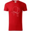 Rakety na stolný tenis jedným ťahom - Tričko z organickej bavlny - S ( Červená )