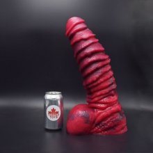 Topped Toys Mordax 135 Forge Red prémiové silikónové dildo 41 x 10,9 cm