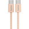 Hama USB-C 2.0 kábel Fabric, 1 m, opletený, oranžový - HAMA 201727