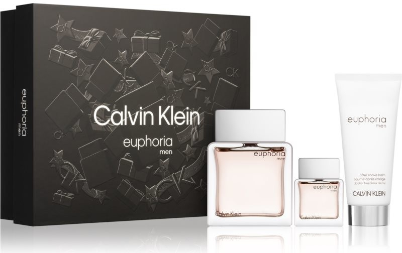 Calvin Klein Euphoria EDT 100 ml + EDT 15 ml + balzam po holení 100 ml darčeková sada