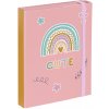 Baagl školské dosky na zošity A5 Dúha ružové