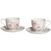 Home Elements 2 kusů porcelánových hrnků s podšálky Růže 270 ml