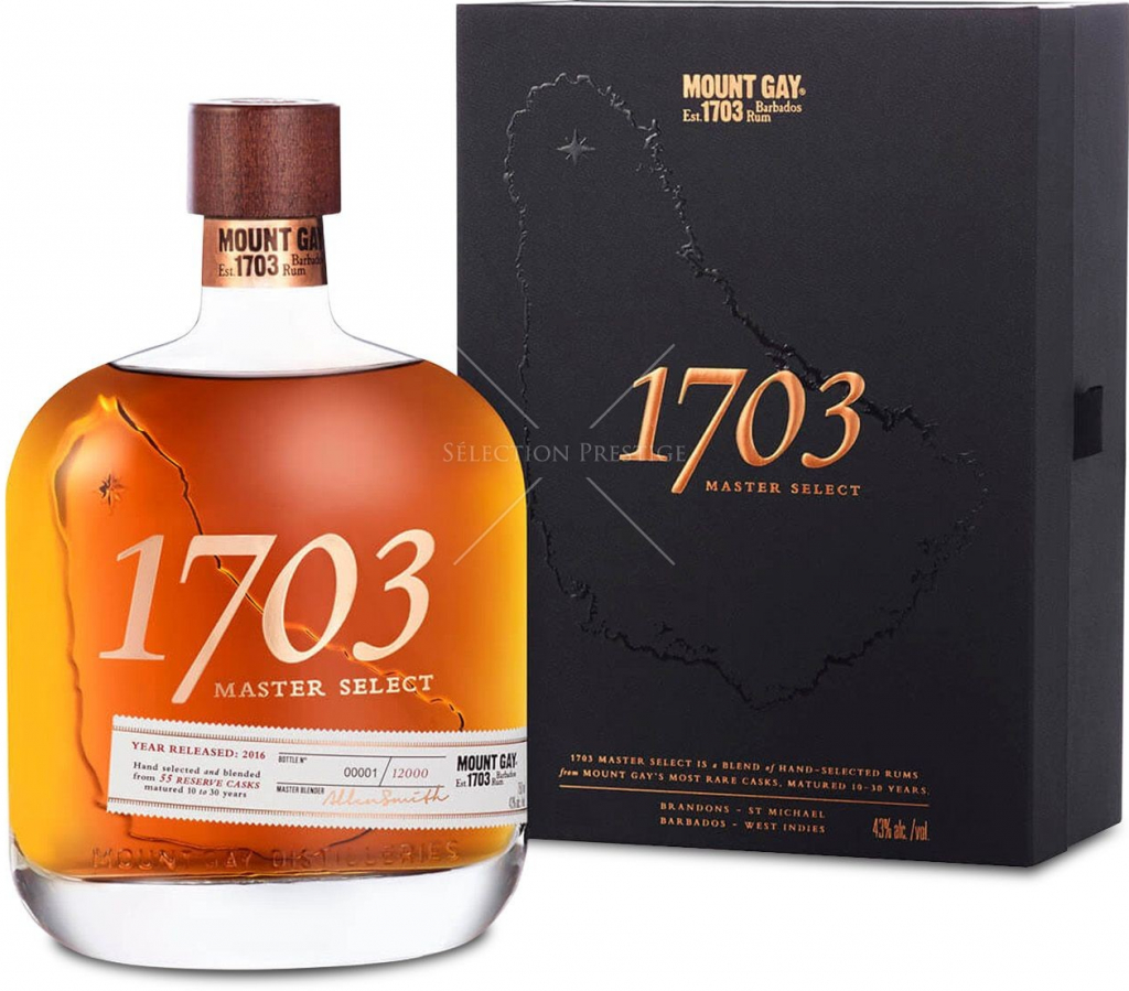 Mount Gay 1703 Master Select 43% 0,7 l (kartón)