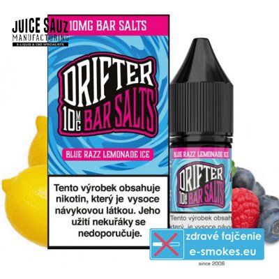 Juice Sauz Drifter Bar Salts Blue Razz Lemonade Ice 10 ml 10 mg