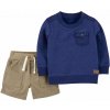 CARTER'S Set 2dielny sveter, kraťasy Blue chlapec 12m