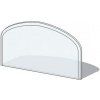 Lienbacher | Sklo pod kachle 1000x550x6 mm, polkruh | LB0097