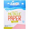Dekoračný papier A4 Metallic ružový 250 g, sada 10 ks