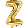 PartyDeco Fóliový balón Mini Písmeno Z 35cm zlatý