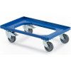 Podvozok pre prepravky 2 otočné s brzdou + 2 pevné kolieska