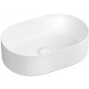 Oltens Lom Thin umývadlo 45x30 cm oválny pultové umývadlo biela 40827000
