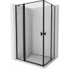 Mexen Mist Duo sprchovací kút s otváracími dverami 110 x 90 cm, čierny rám, čierny - 8A4-110L-090P-70-70