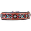 Kay-line kožený obojok Aztec hnedý veľ. 45 (35-40 cm)