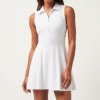 Dámske šaty Travis Mathew MOVEKNIT Sleeve/Less ZIP DRESS White M