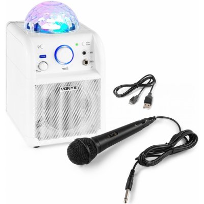 Vonyx SBS50W BT karaoke reproduktor LED Ball bílý