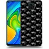 Picasee silikónový čierny obal pre Xiaomi Redmi Note 9 - Separ - White On Black