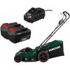 Parkside® Aku kosačka na trávu Prma 40 E3 + Rýchlonabíjačka akumulátora 20 V/4,5 A + Akumulátor 20 V/4 Ah, 2 kusy (800012228)