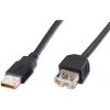 PREMIUMCORD Kabel USB 2.0 A-A 0,2m (20cm), prodlužovací (M/F) kupaa02bk