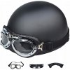 OKULIARE ČIERNÉ PRILBA MOTOCYKLOVÁ POLOVICA PRILBY SKÚTRA PRILBA SÚPRAVA